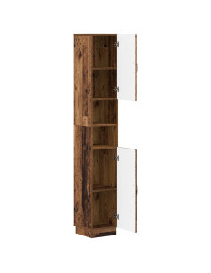 Armadio da Bagno con Ripiano Aperto HOORN Legno antico 2
