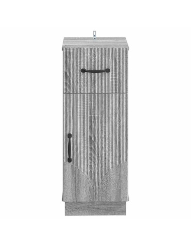 Mobiletto da Bagno HOORN Sonoma grigio 30 x 31 x 77 cm
