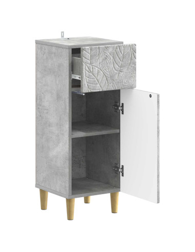 Mobiletto da Bagno DELFT Grigio Cemento 30 x 31 x 80 cm