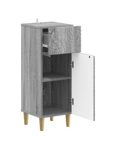 Mobiletto da Bagno DELFT Sonoma grigio 30 x 31 x 80 cm 2