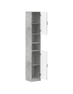 Armadio da Bagno con Ripiano Aperto UTRECHT Grigio Cemento 2