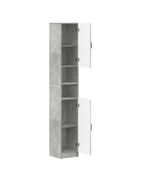 Armadio da Bagno con Ripiano Aperto UTRECHT Grigio Cemento