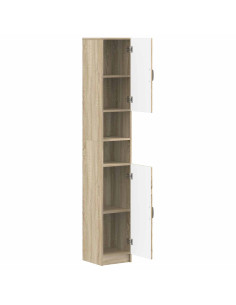 Armadio da Bagno con Ripiano Aperto UTRECHT Rovere Sonoma 2