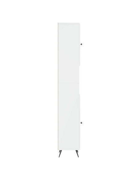 Armadio da Bagno con Ripiano Aperto BREDA Bianco Lucido