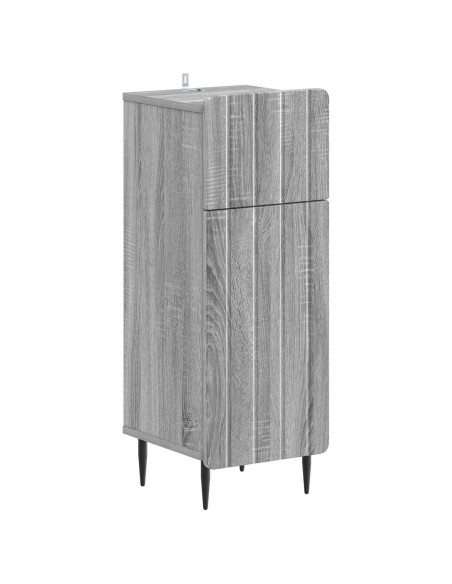 Mobiletto da Bagno ZWOLLE Sonoma grigio 30 x 31 x 79,5 cm