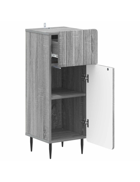 Mobiletto da Bagno ZWOLLE Sonoma grigio 30 x 31 x 79,5 cm