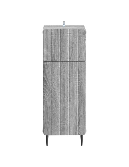Mobiletto da Bagno ZWOLLE Sonoma grigio 30 x 31 x 79,5 cm