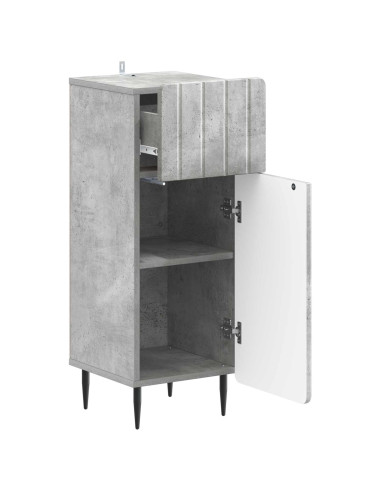 Mobiletto da Bagno ZWOLLE Grigio Cemento 30 x 31 x 79,5 cm