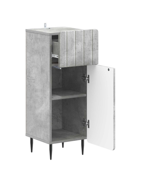 Mobiletto da Bagno ZWOLLE Grigio Cemento 30 x 31 x 79,5 cm