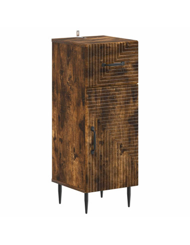 Mobiletto da Bagno HAARLEM Rovere Fumo 30 x 31 x 80 cm