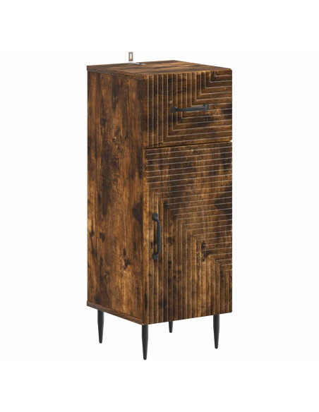Mobiletto da Bagno HAARLEM Rovere Fumo 30 x 31 x 80 cm