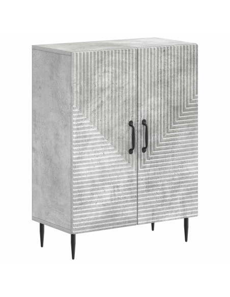 Mobiletto da Bagno HAARLEM Grigio Cemento 59,5 x 31 x 80 cm