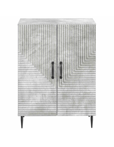 Mobiletto da Bagno HAARLEM Grigio Cemento 59,5 x 31 x 80 cm