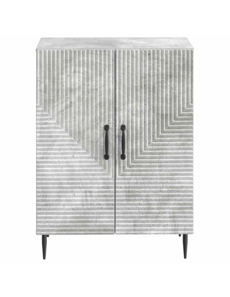 Mobiletto da Bagno HAARLEM Grigio Cemento 59,5 x 31 x 80 cm