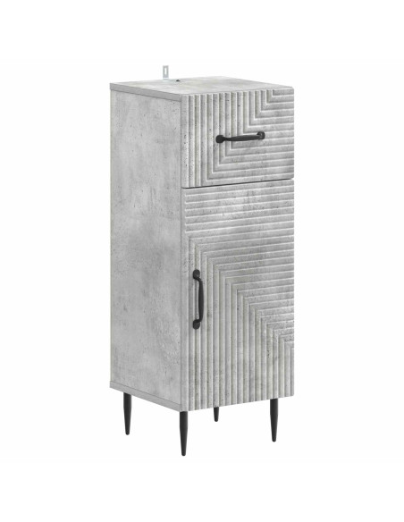 Mobiletto da Bagno HAARLEM Grigio Cemento 30 x 31 x 80 cm