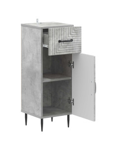 Mobiletto da Bagno HAARLEM Grigio Cemento 30 x 31 x 80 cm 2