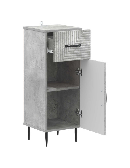 Mobiletto da Bagno HAARLEM Grigio Cemento 30 x 31 x 80 cm