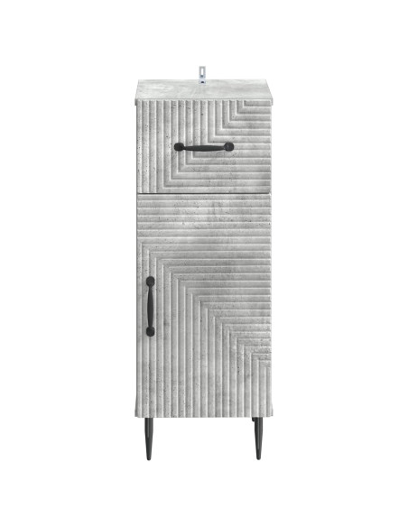 Mobiletto da Bagno HAARLEM Grigio Cemento 30 x 31 x 80 cm