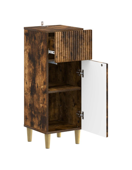 Mobiletto da Bagno ARNHEM Rovere Fumo 30 x 31 x 80 cm