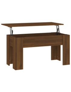 Tavolino Salotto Rovere Marrone 101x49x52 cm Legno Multistrato 2