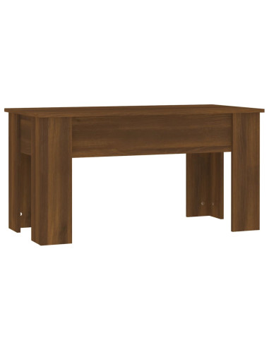 Tavolino Salotto Rovere Marrone 101x49x52 cm Legno Multistrato