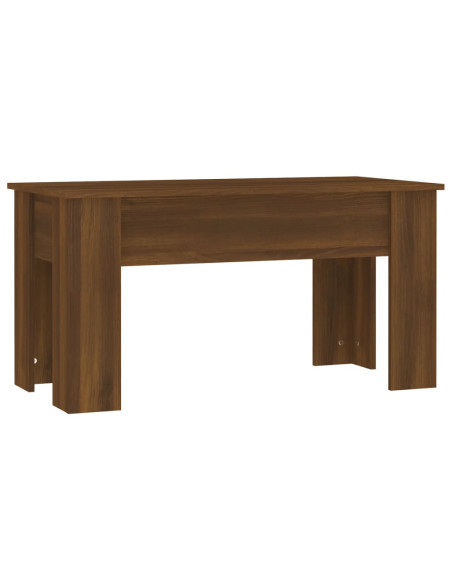 Tavolino Salotto Rovere Marrone 101x49x52 cm Legno Multistrato