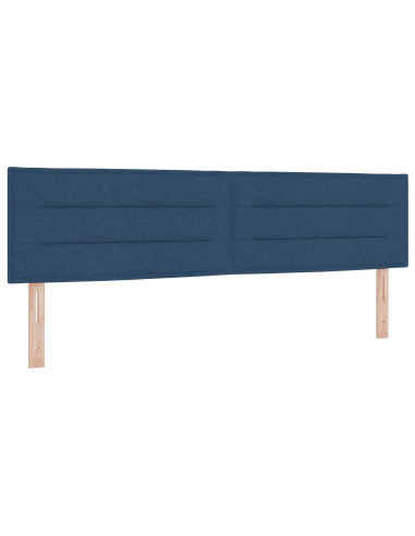 Letto con contenitore LED e materasso Blu 180 x 200 cm Tessuto