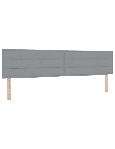 Letto con contenitore LED e materasso Grigio Chiaro