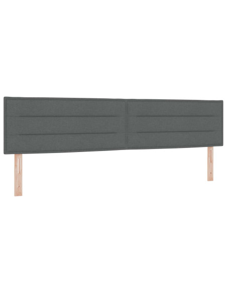 Letto con contenitore LED e materasso Grigio Scuro 200 x 200 cm