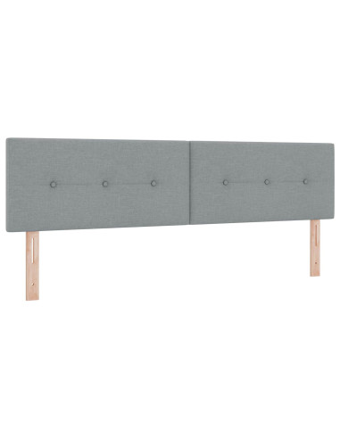 Letto con contenitore LED e materasso Grigio Chiaro
