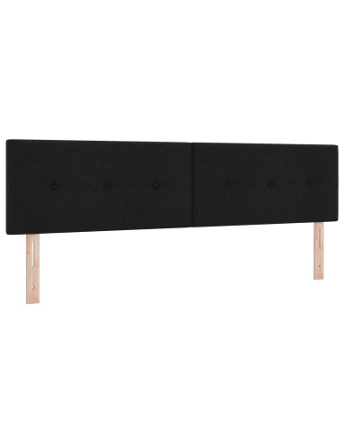 Letto con contenitore LED e materasso Nero 180 x 200 cm Tessuto