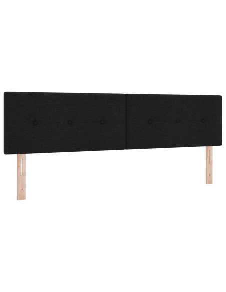 Letto con contenitore LED e materasso Nero 180 x 200 cm Tessuto