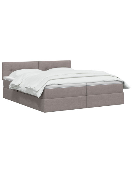 Letto con contenitore LED e materasso Tortora 180 x 200 cm