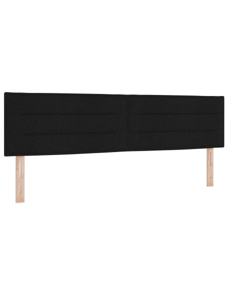 Letto con contenitore LED e materasso Nero 180 x 200 cm Tessuto