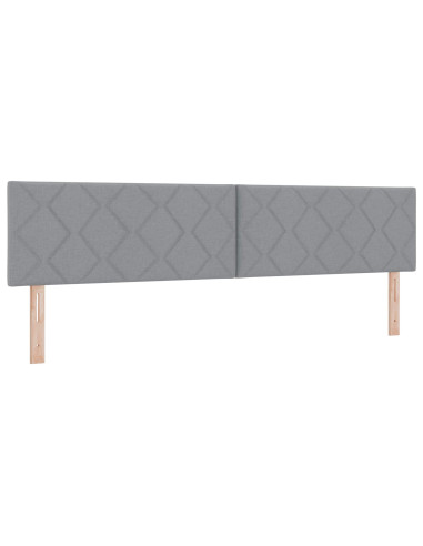 Letto con contenitore LED e materasso Grigio Chiaro