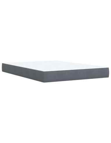 Letto con contenitore LED e materasso Grigio Scuro 160 x 200 cm