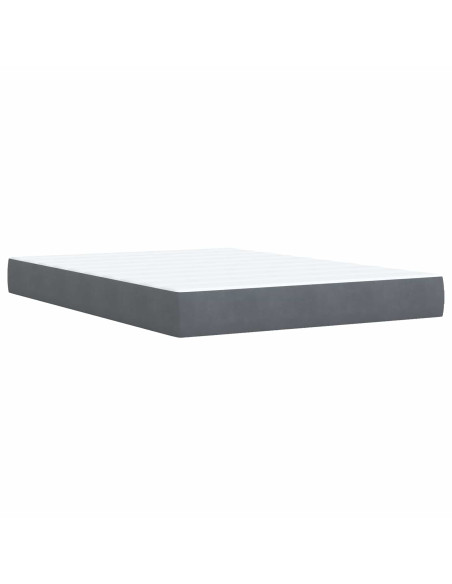 Letto con contenitore LED e materasso Grigio Scuro 160 x 200 cm