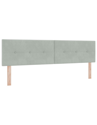 Letto con contenitore LED e materasso Grigio Chiaro