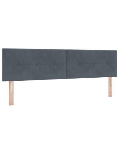 Letto con contenitore LED e materasso Grigio Scuro 180 x 200 cm