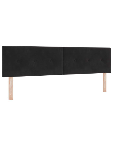 Letto con contenitore LED e materasso Nero 180 x 200 cm Velluto