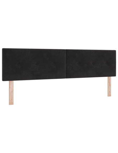 Letto con contenitore LED e materasso Nero 180 x 200 cm Velluto