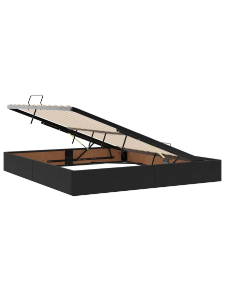 Letto con contenitore LED e materasso Nero 180 x 200 cm Velluto