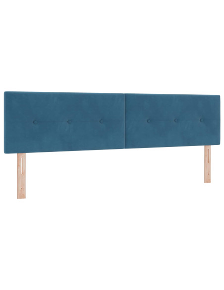 Letto con contenitore LED e materasso Blu Scuro 180 x 200 cm