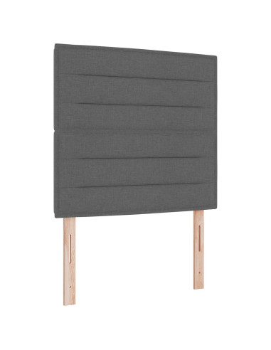 Letto con contenitore LED e materasso Grigio Scuro 120 x 200 cm