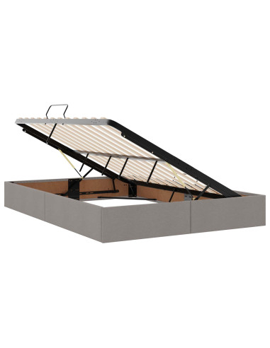 Letto con contenitore LED e materasso Tortora 140 x 200 cm