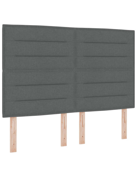 Letto con contenitore LED e materasso Grigio Scuro 160 x 200 cm