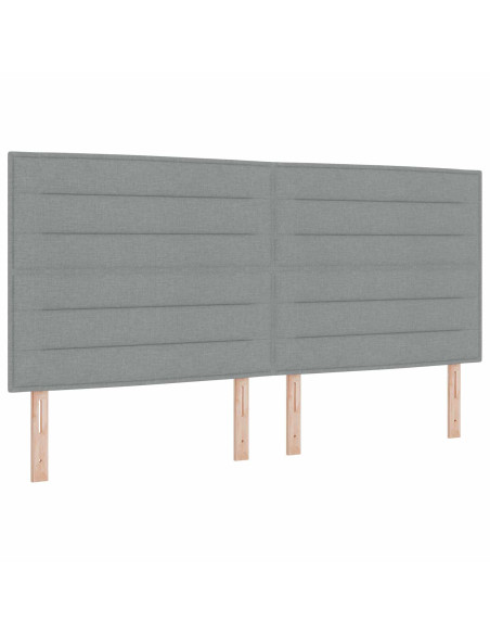 Letto con contenitore LED e materasso Grigio Chiaro