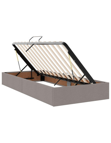 Letto con contenitore LED e materasso Tortora 90 x 190 cm