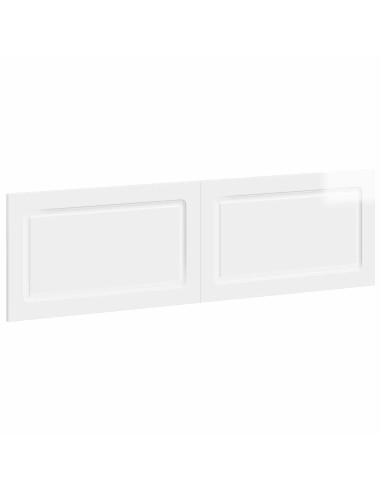 Testiera da Muro UTRECHT Bianco Lucido Legno ingegnerizzato