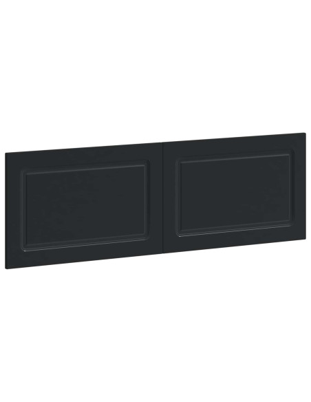 Testiera da Muro UTRECHT Nero Legno ingegnerizzato